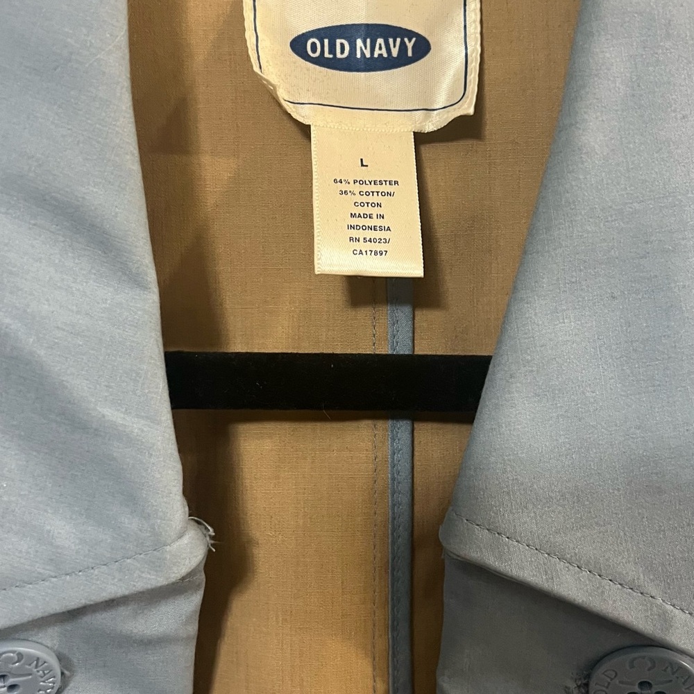 Old Navy Women's Light Blue Trench Coat - Picture 2 of 4